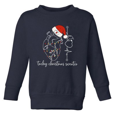 Heart Anatomy Nurse Christmas Cardiac Tachy Cvicu Icu Toddler Sweatshirt