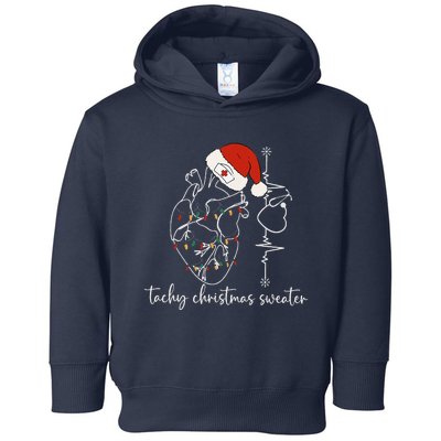 Heart Anatomy Nurse Christmas Cardiac Tachy Cvicu Icu Toddler Hoodie