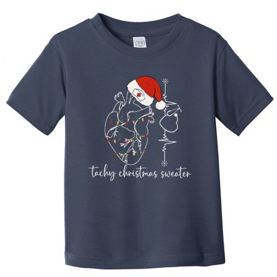 Heart Anatomy Nurse Christmas Cardiac Tachy Cvicu Icu Toddler T-Shirt