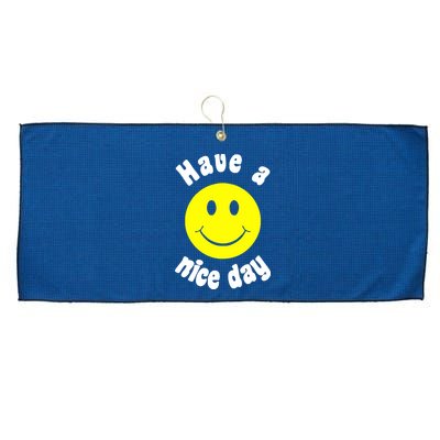 Have A Nice Day Large Microfiber Waffle Golf Towel