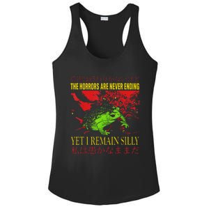 Horrors Are Never Ending Yet I Remain Silly Japanese Frog Ladies PosiCharge Competitor Racerback Tank