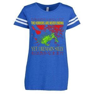 Horrors Are Never Ending Yet I Remain Silly Japanese Frog Enza Ladies Jersey Football T-Shirt