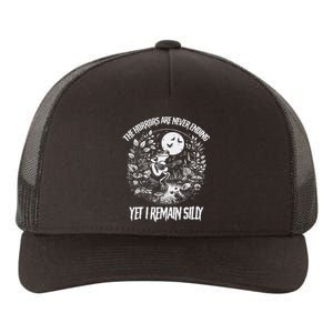 Horrors Are Never Ending Yet I Remain Silly Frog Yupoong Adult 5-Panel Trucker Hat