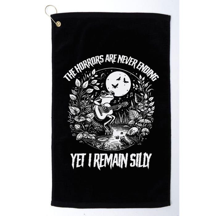 Horrors Are Never Ending Yet I Remain Silly Frog Golf Towel