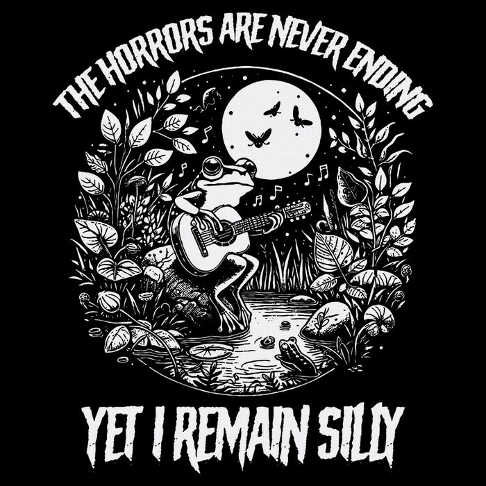 Horrors Are Never Ending Yet I Remain Silly Frog Cropped Pullover Crew