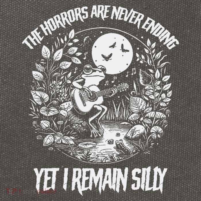 Horrors Are Never Ending Yet I Remain Silly Frog Cotton Canvas Backpack