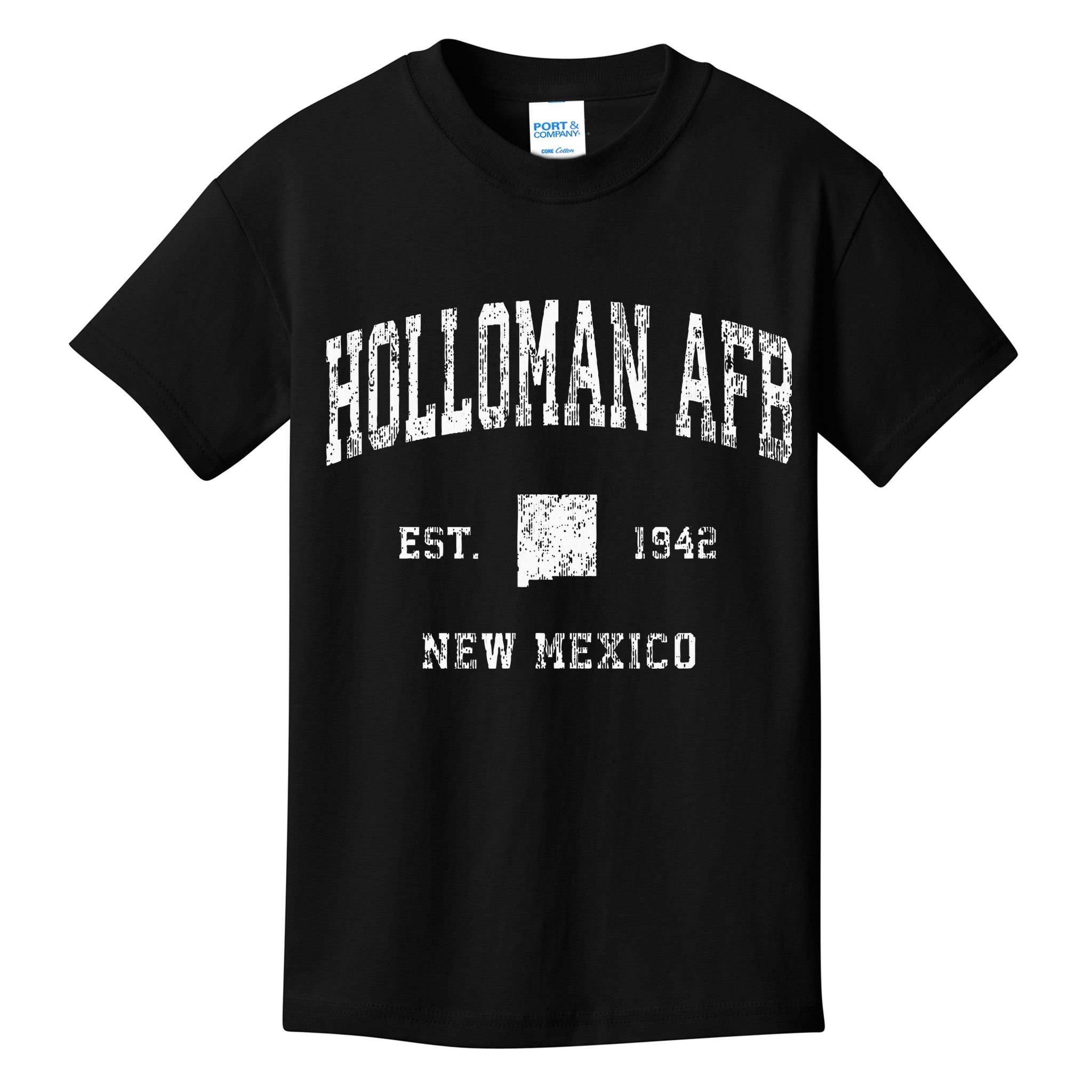 Holloman Afb New Mexico Nm Vintage Athletic Sports Design Kids T-Shirt
