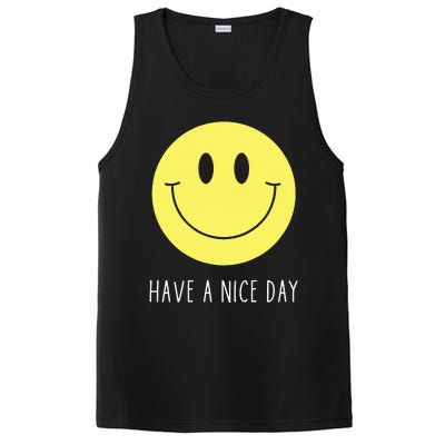 Have A Nice Day Funny Yellow Smile Face Smiling Face PosiCharge Competitor Tank