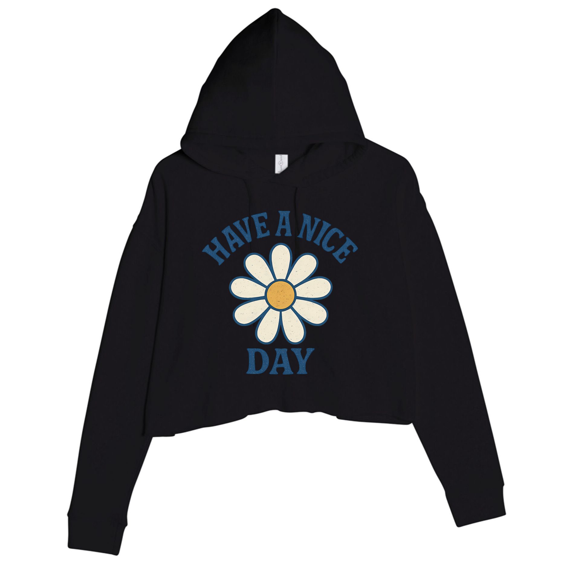 Have a Nice Day Crop Fleece Hoodie