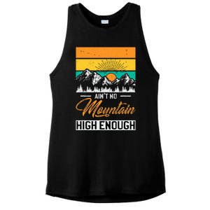 Hiker Aint No Mountain High Enough Hiking Trip Hiker Ladies PosiCharge Tri-Blend Wicking Tank