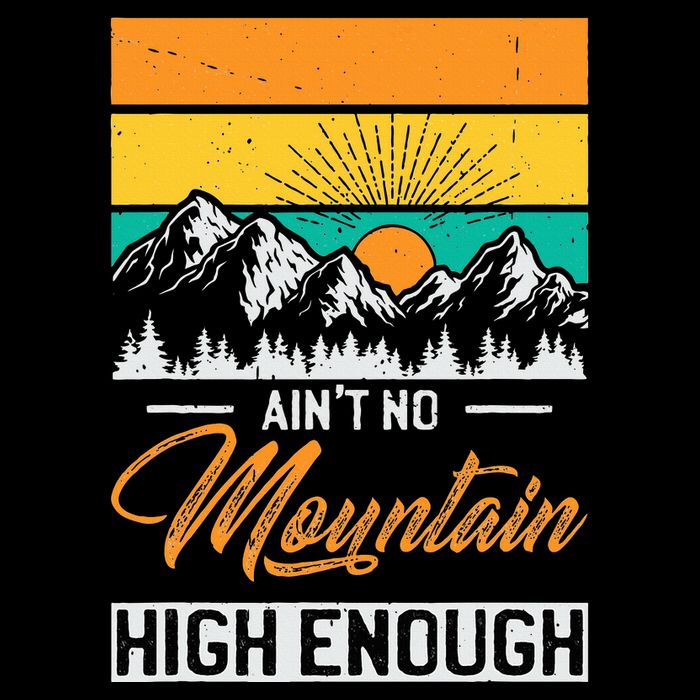 Hiker Aint No Mountain High Enough Hiking Trip Hiker Cooling Performance Crew T-Shirt