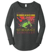 Horrors Are Never Ending Yet I Remain Silly Japanese Frog Women's Perfect Tri Tunic Long Sleeve Shirt