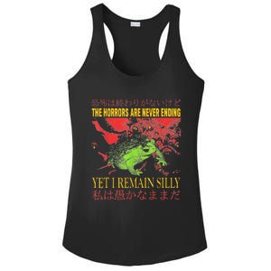 Horrors Are Never Ending Yet I Remain Silly Japanese Frog Ladies PosiCharge Competitor Racerback Tank