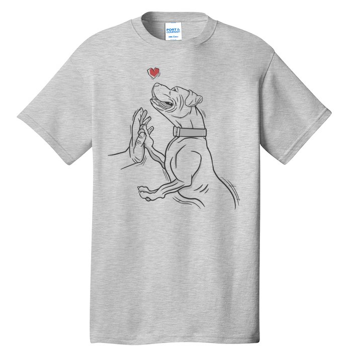 Hand Draw Pitbull Tall T-Shirt