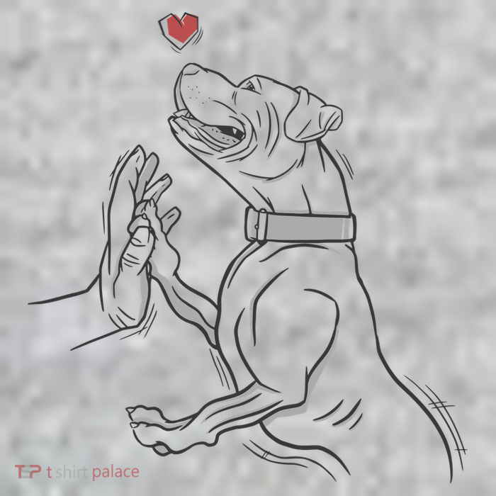 Hand Draw Pitbull Tall T-Shirt