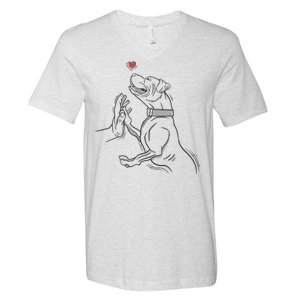 Hand Draw Pitbull V-Neck T-Shirt