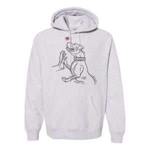 Hand Draw Pitbull Premium Hoodie