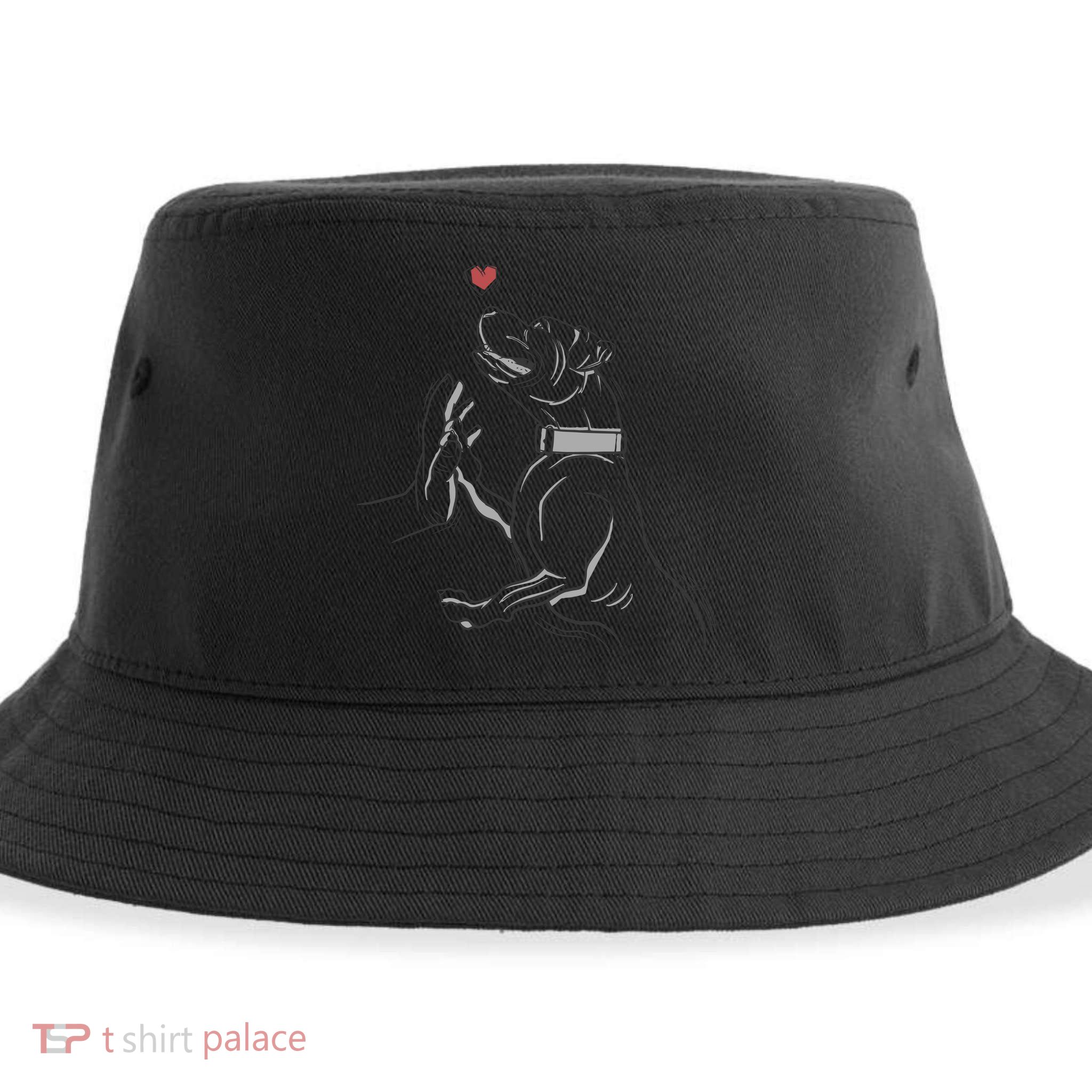 Hand Draw Pitbull Sustainable Bucket Hat