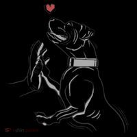 Hand Draw Pitbull Button
