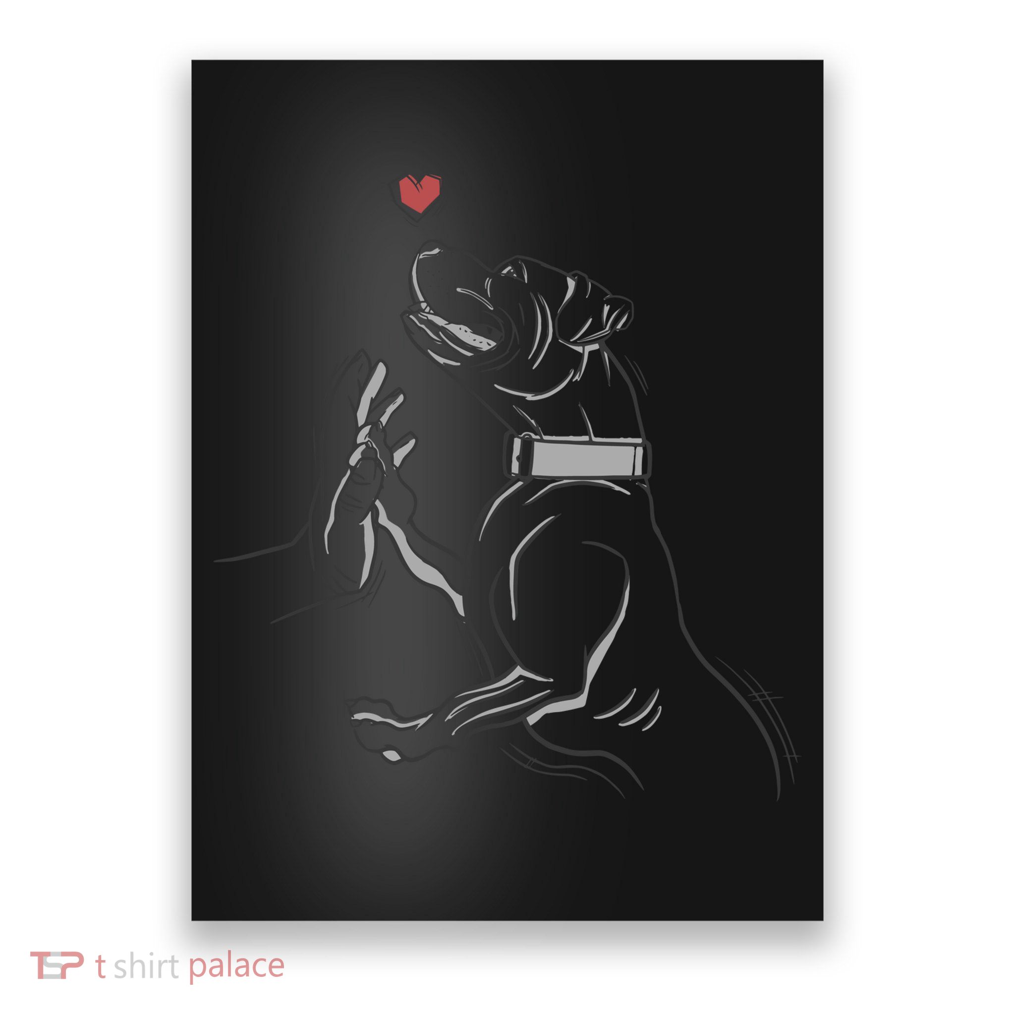 Hand Draw Pitbull Poster