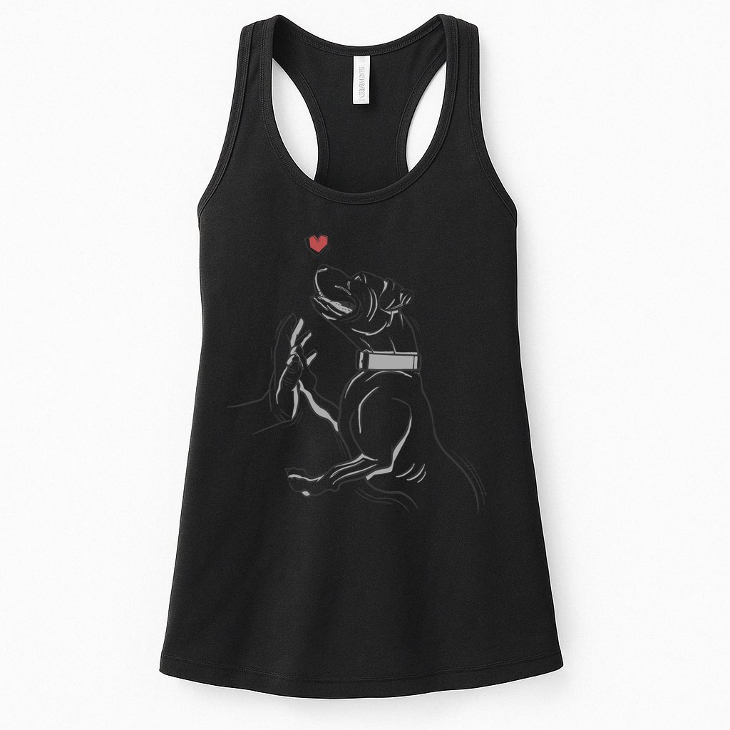 Hand Draw Pitbull Womens Tank Top