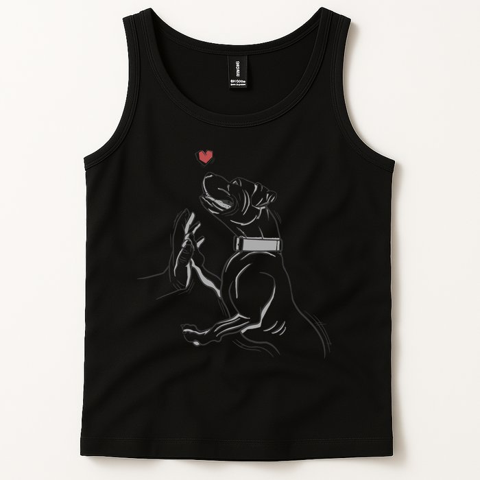 Hand Draw Pitbull Tank Top