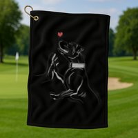 Hand Draw Pitbull Golf Towel