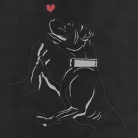 Hand Draw Pitbull Golf Towel