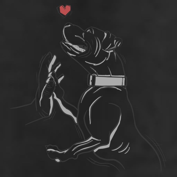 Hand Draw Pitbull Golf Towel
