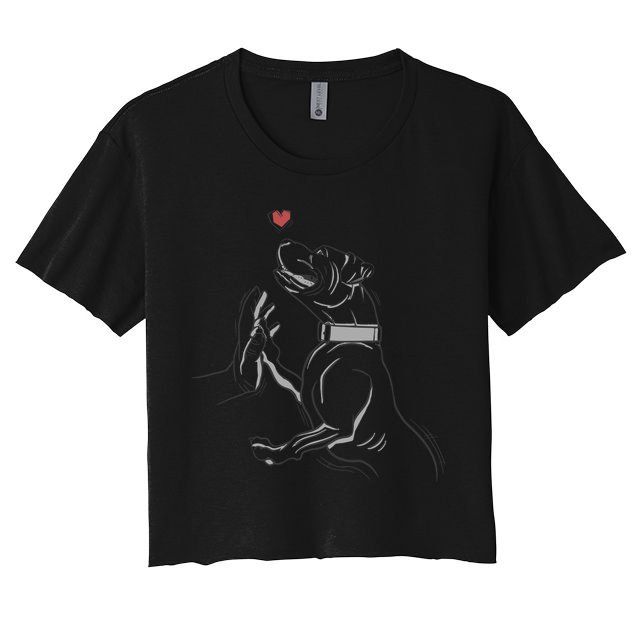 Hand Draw Pitbull Crop Top