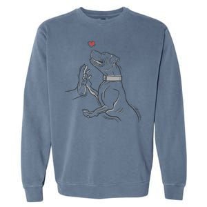 Hand Draw Pitbull Garment-Dyed Sweatshirt