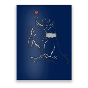 Hand Draw Pitbull Poster