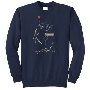 Hand Draw Pitbull Tall Sweatshirt