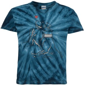 Hand Draw Pitbull Kids Tie-Dye T-Shirt