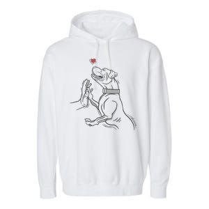 Hand Draw Pitbull Garment-Dyed Fleece Hoodie