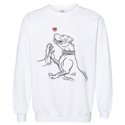 Hand Draw Pitbull Garment-Dyed Sweatshirt