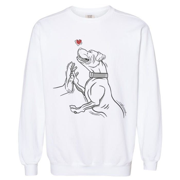 Hand Draw Pitbull Garment-Dyed Sweatshirt