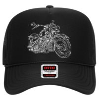 Hand Drawn Motorcycle Trucker Hat