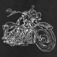 Hand Drawn Motorcycle Trucker Hat