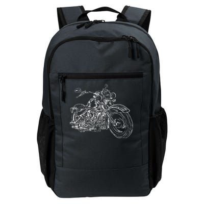 Hand Drawn Motorcycle Daily Commute Backpack