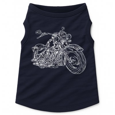 Hand Drawn Motorcycle Doggie Tank