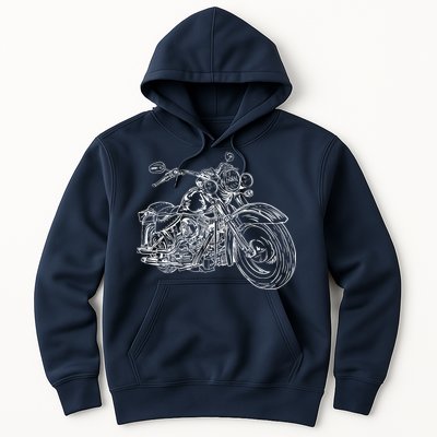 Hand Drawn Motorcycle Hoodie
