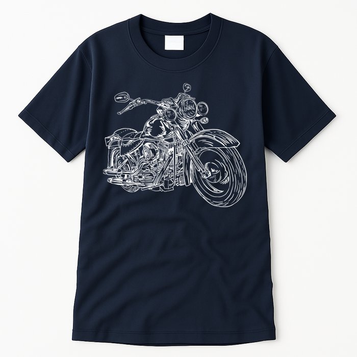 Hand Drawn Motorcycle Tall T-Shirt
