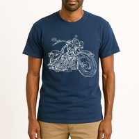 Hand Drawn Motorcycle Tall T-Shirt