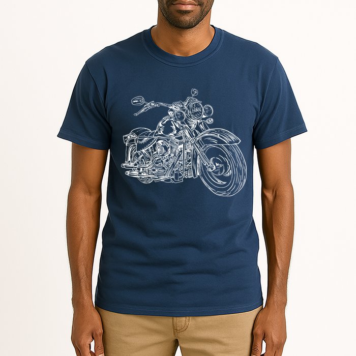 Hand Drawn Motorcycle Tall T-Shirt