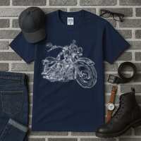 Hand Drawn Motorcycle Tall T-Shirt