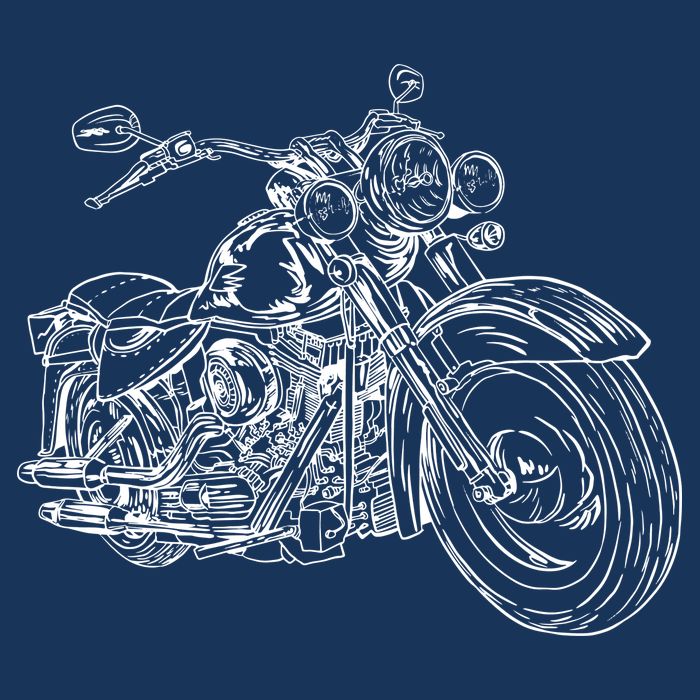 Hand Drawn Motorcycle Tall T-Shirt