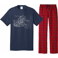 Hand Drawn Motorcycle Pajama Set