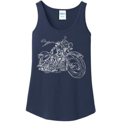 Hand Drawn Motorcycle Ladies Essential Tank