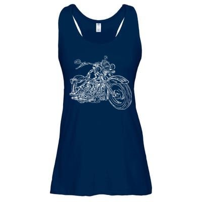 Hand Drawn Motorcycle Ladies Essential Flowy Tank
